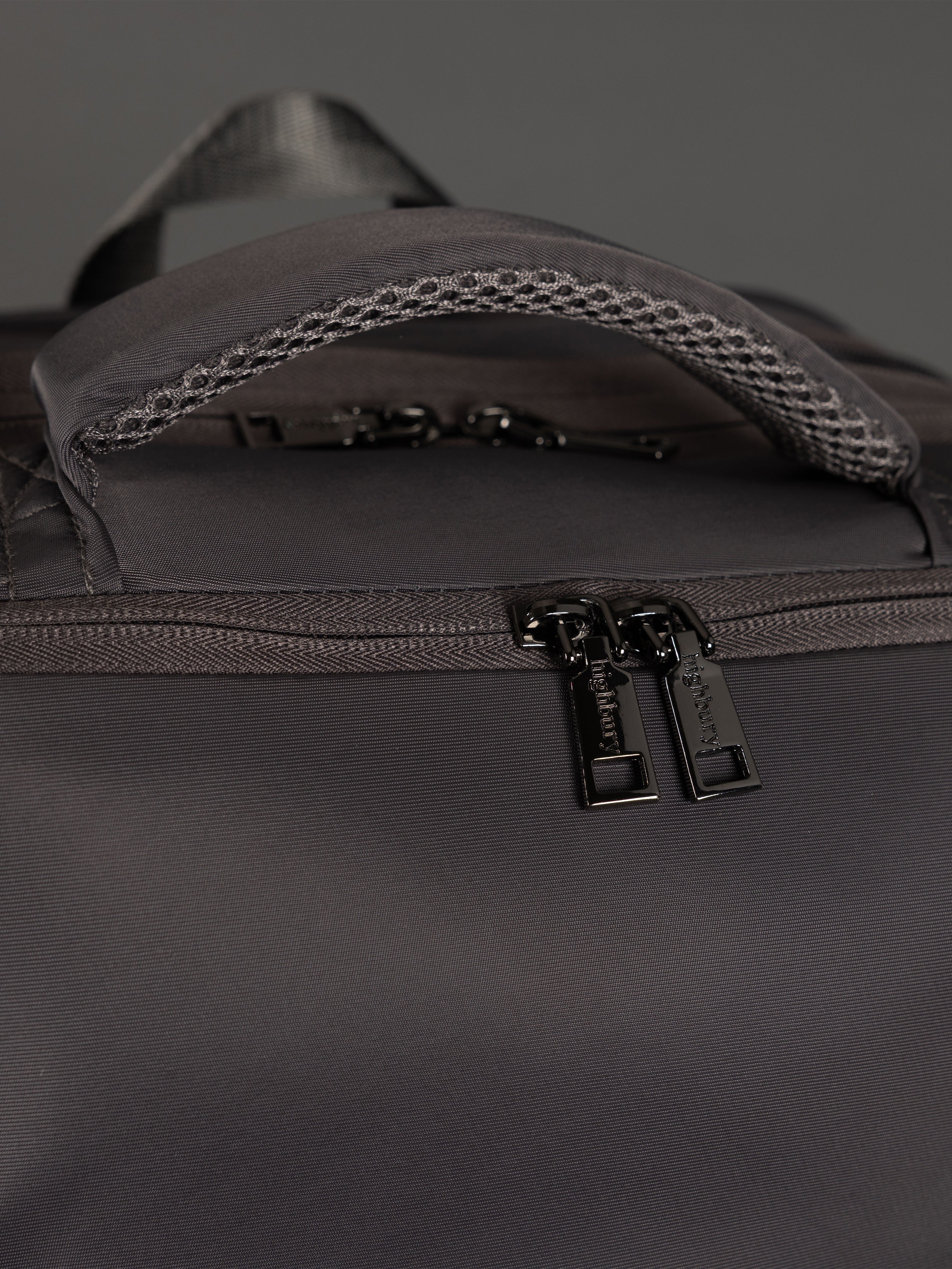 Highbury 18-Inch Grey Cabin Backpack – Expandable Travel Laptop Rucksack with USB Charging Port