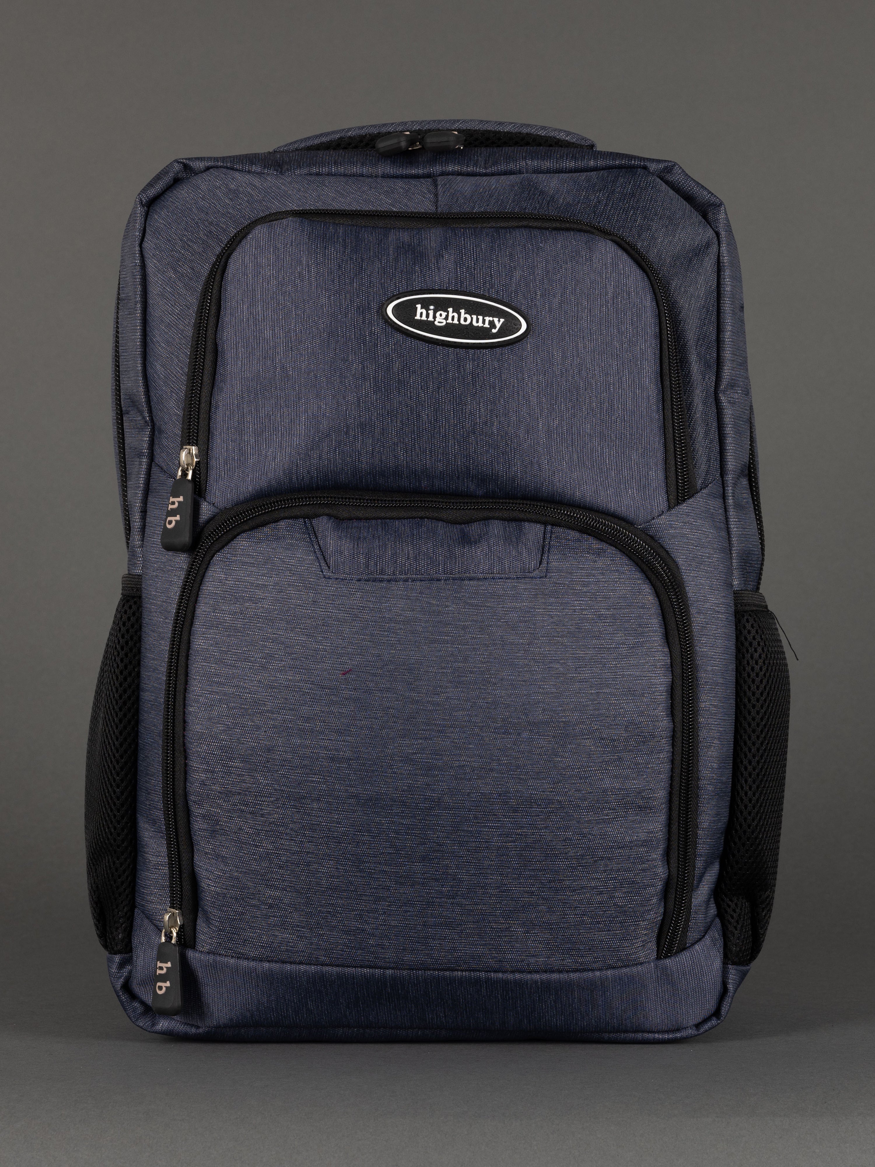 Highbury 18-Inch Navy Laptop Backpack – Polyester Cabin-Size Work & Travel Bag – Willys Wallets Highbury 18-Inch Navy Laptop Backpack – Polyester Cabin-Size Work & Travel Bag – Willys Wallets