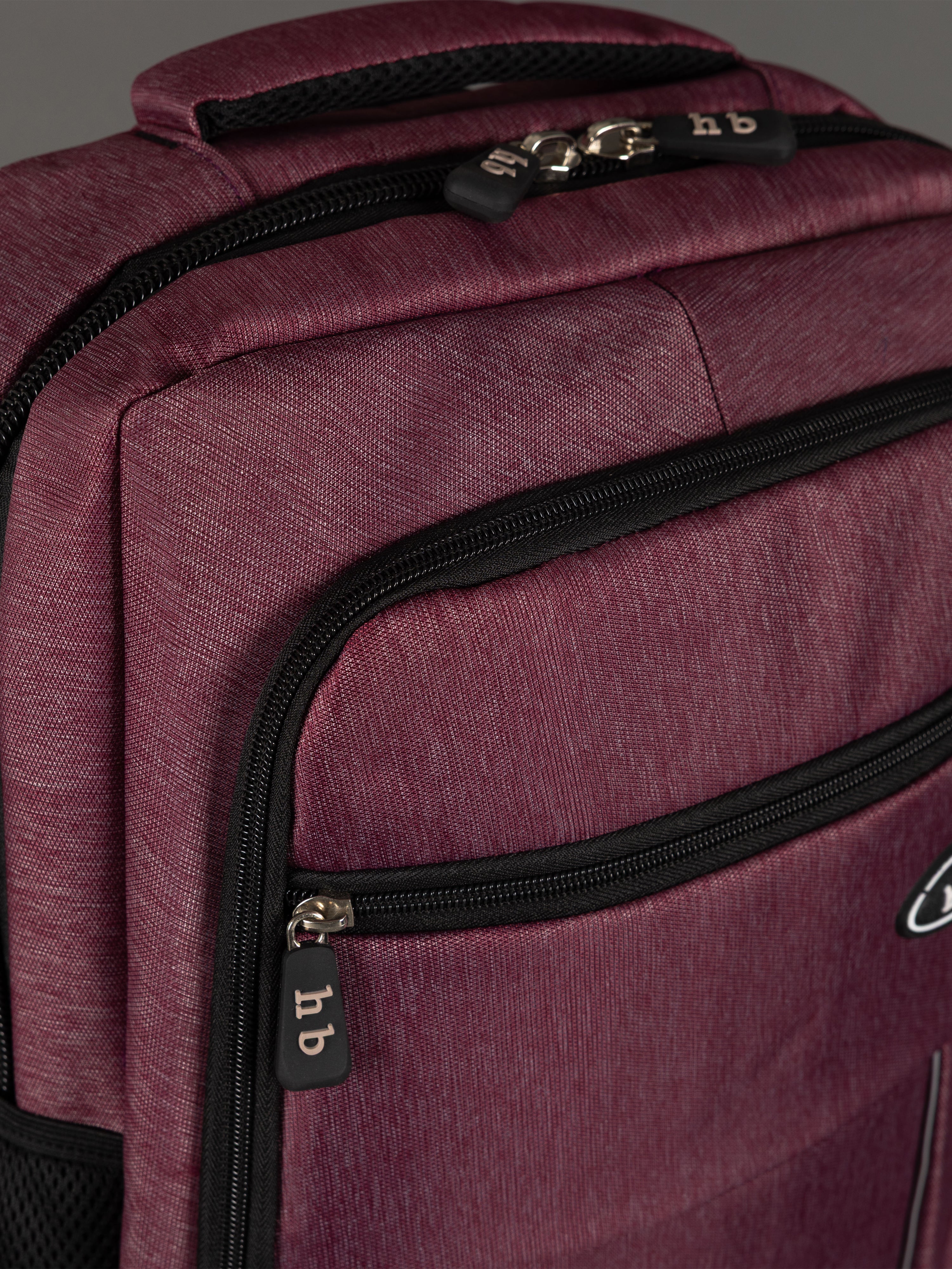 Highbury 18-Inch Burgundy Laptop Backpack – Polyester Cabin-Size Work, School & Travel Bag