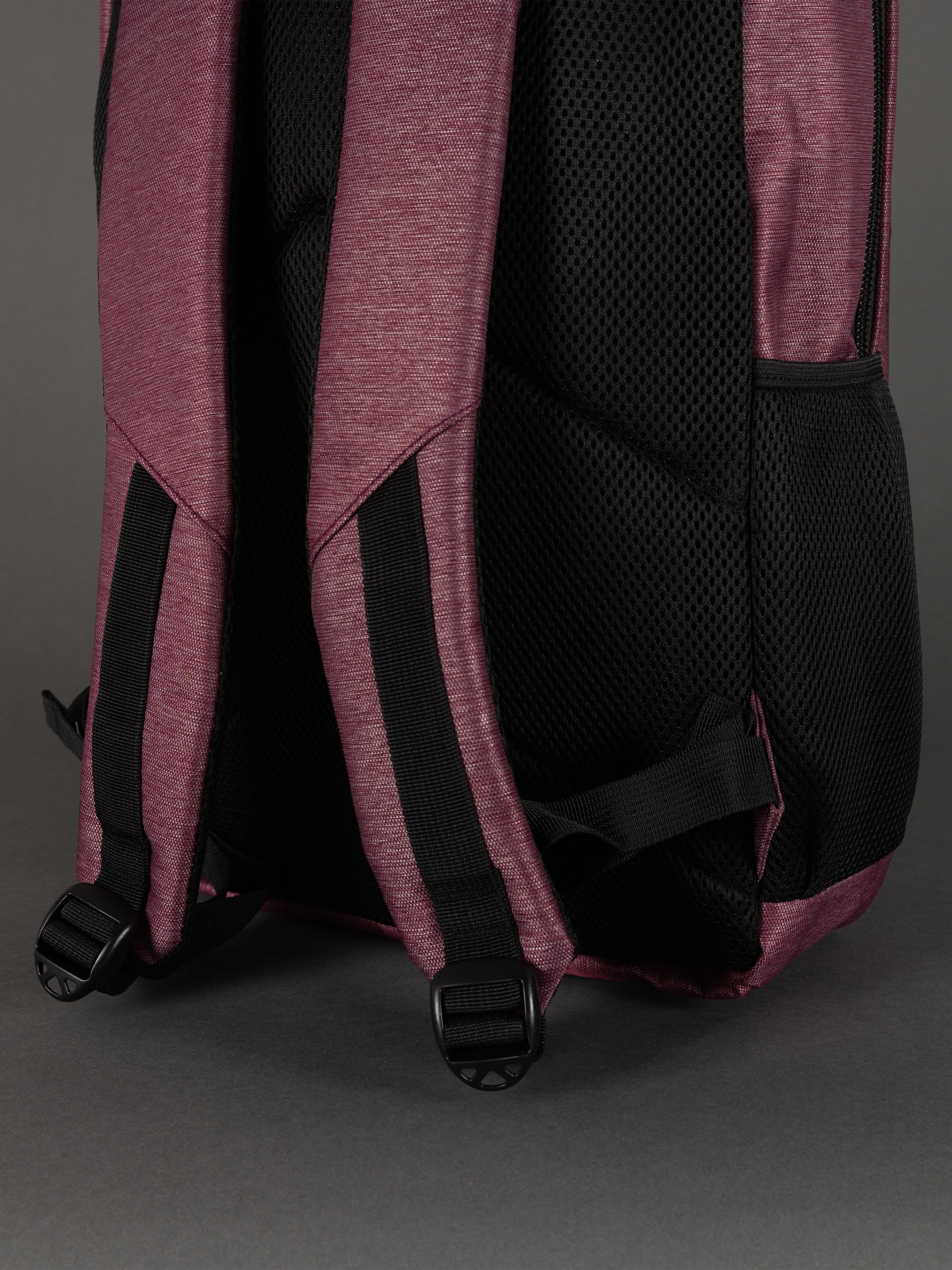 Highbury 18-Inch Burgundy Laptop Backpack – Polyester Cabin-Size Work, School & Travel Bag