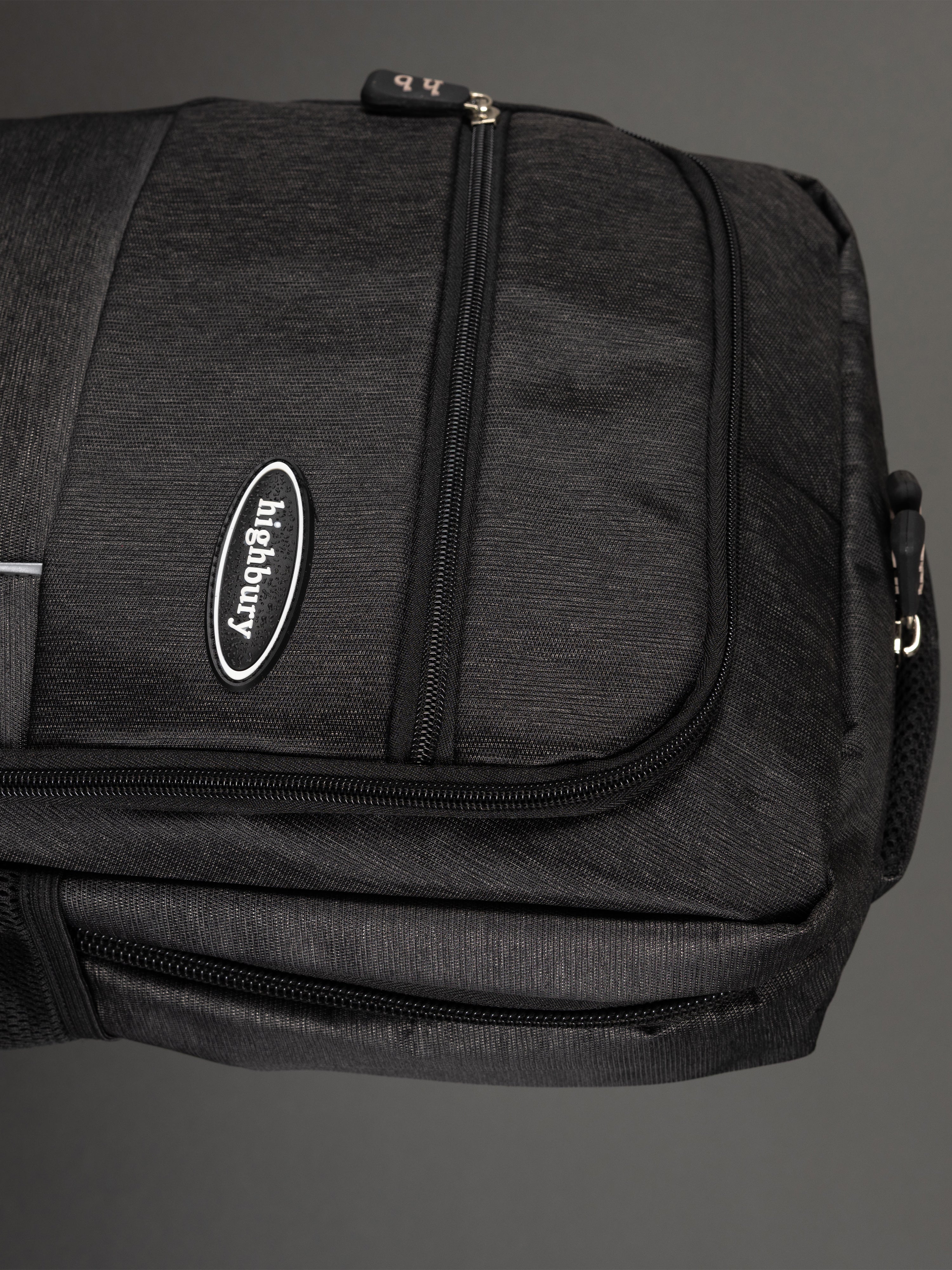 Highbury 18-Inch Dark Grey Laptop Backpack – Polyester Cabin-Size Work, School & Travel Bag