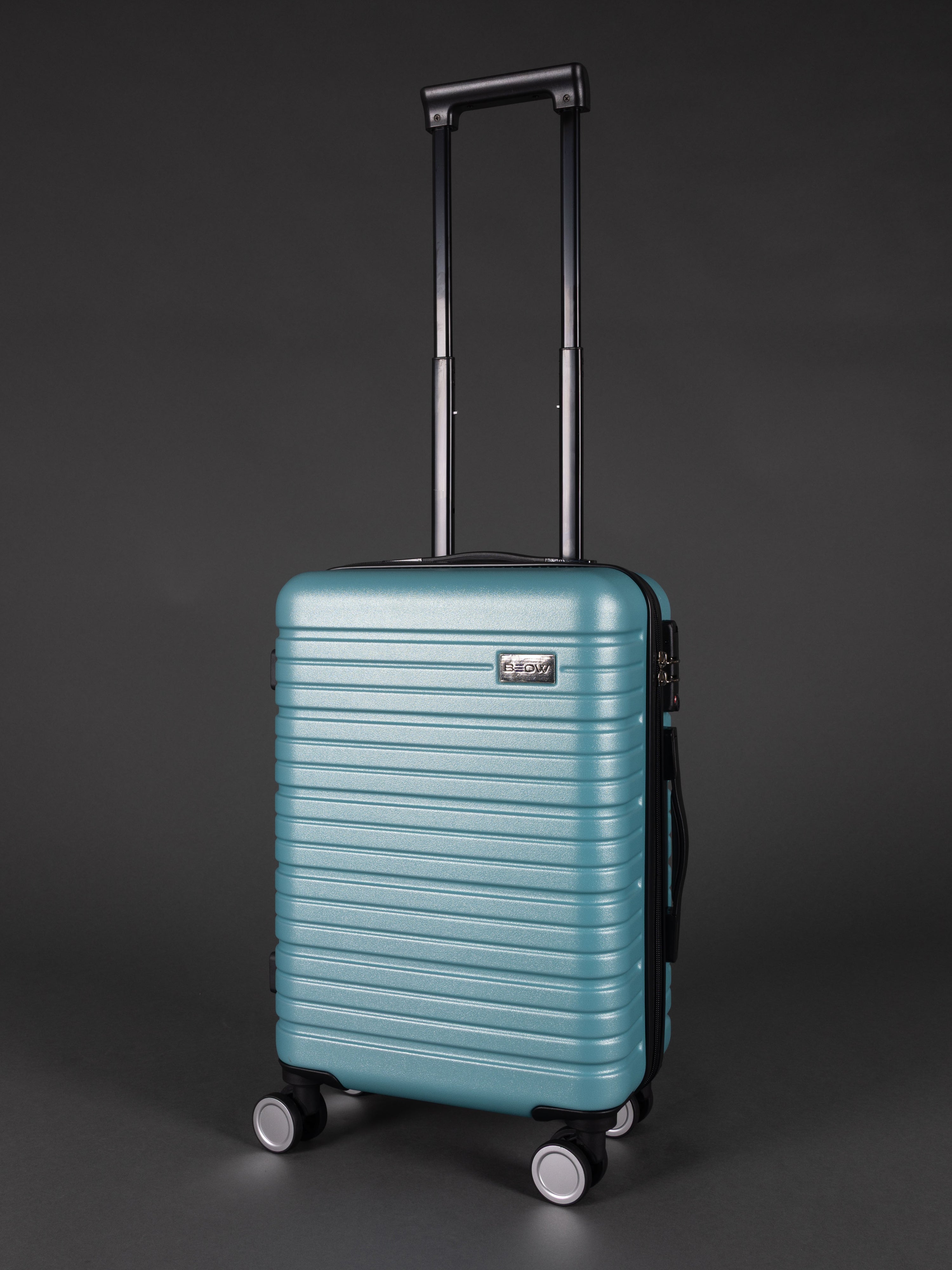 BEOW 3 Piece Teal Luggage Set – 20", 24" & 28" Suitcases with Expandable Hard Shell, Spinner Wheels & TSA Locks