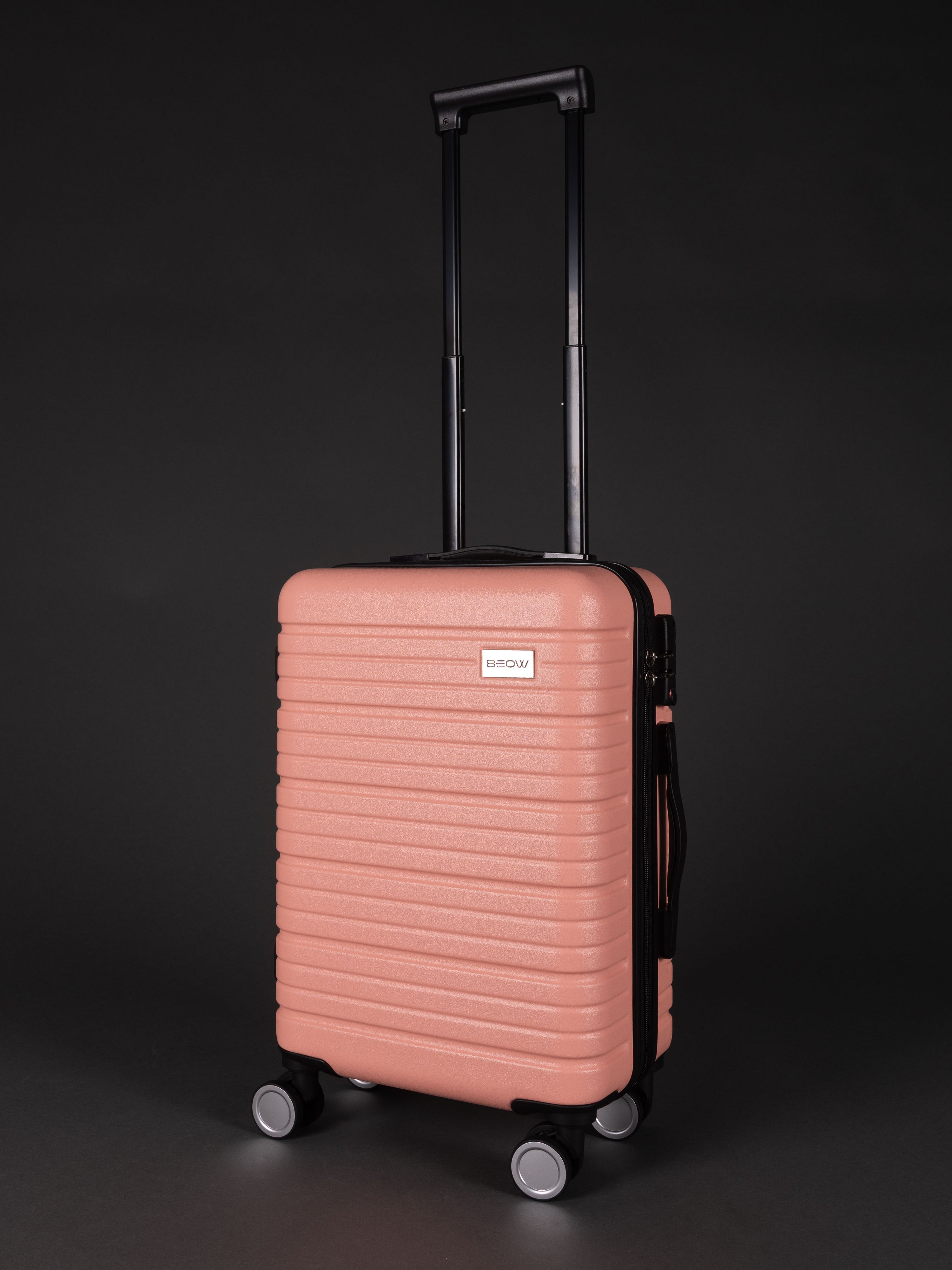 BEOW 3 Piece Pink Luggage Set – 20", 24" & 28" Suitcases with Expandable Hard Shell, Spinner Wheels & TSA Locks