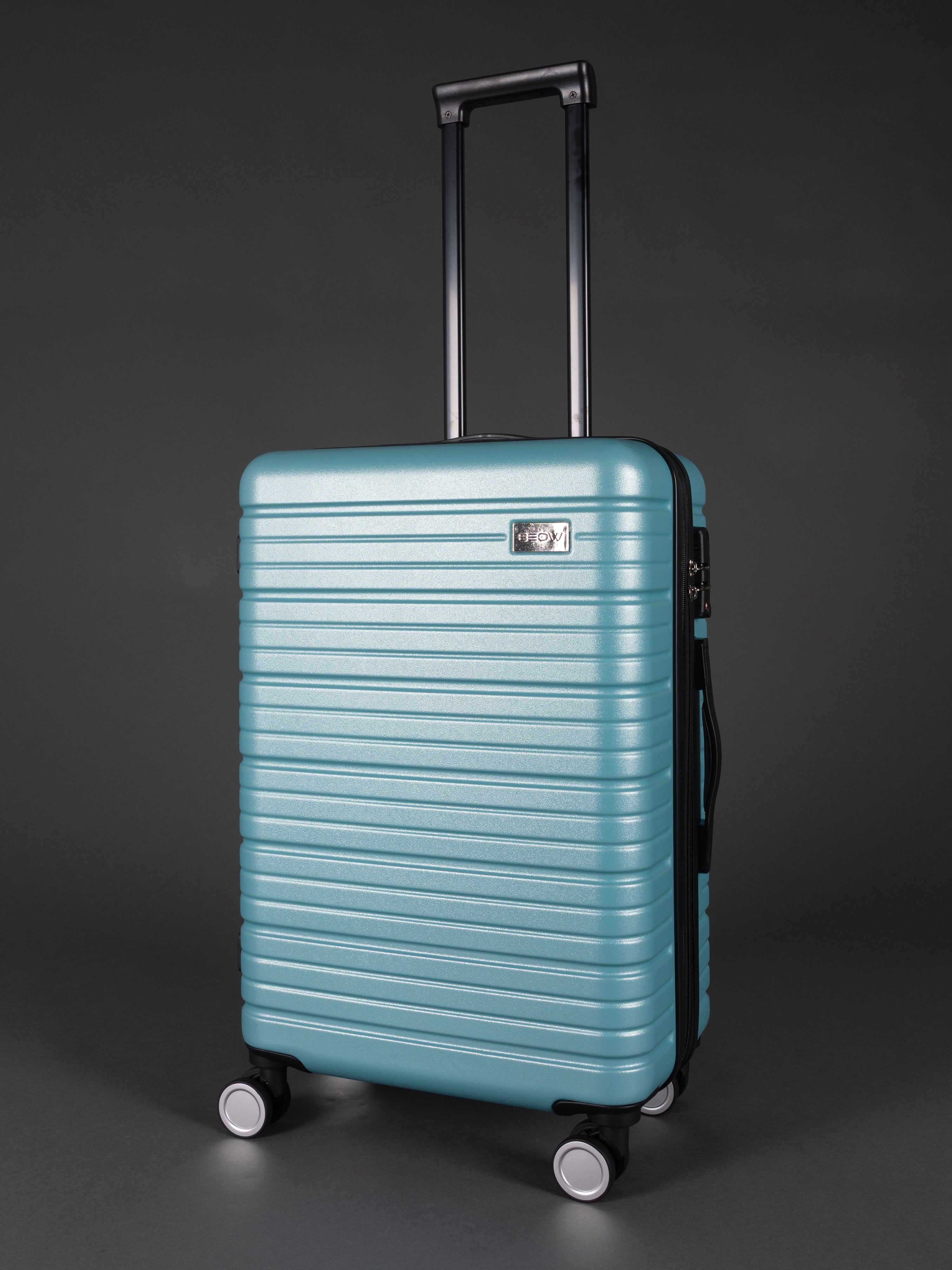BEOW 3 Piece Teal Luggage Set – 20", 24" & 28" Suitcases with Expandable Hard Shell, Spinner Wheels & TSA Locks
