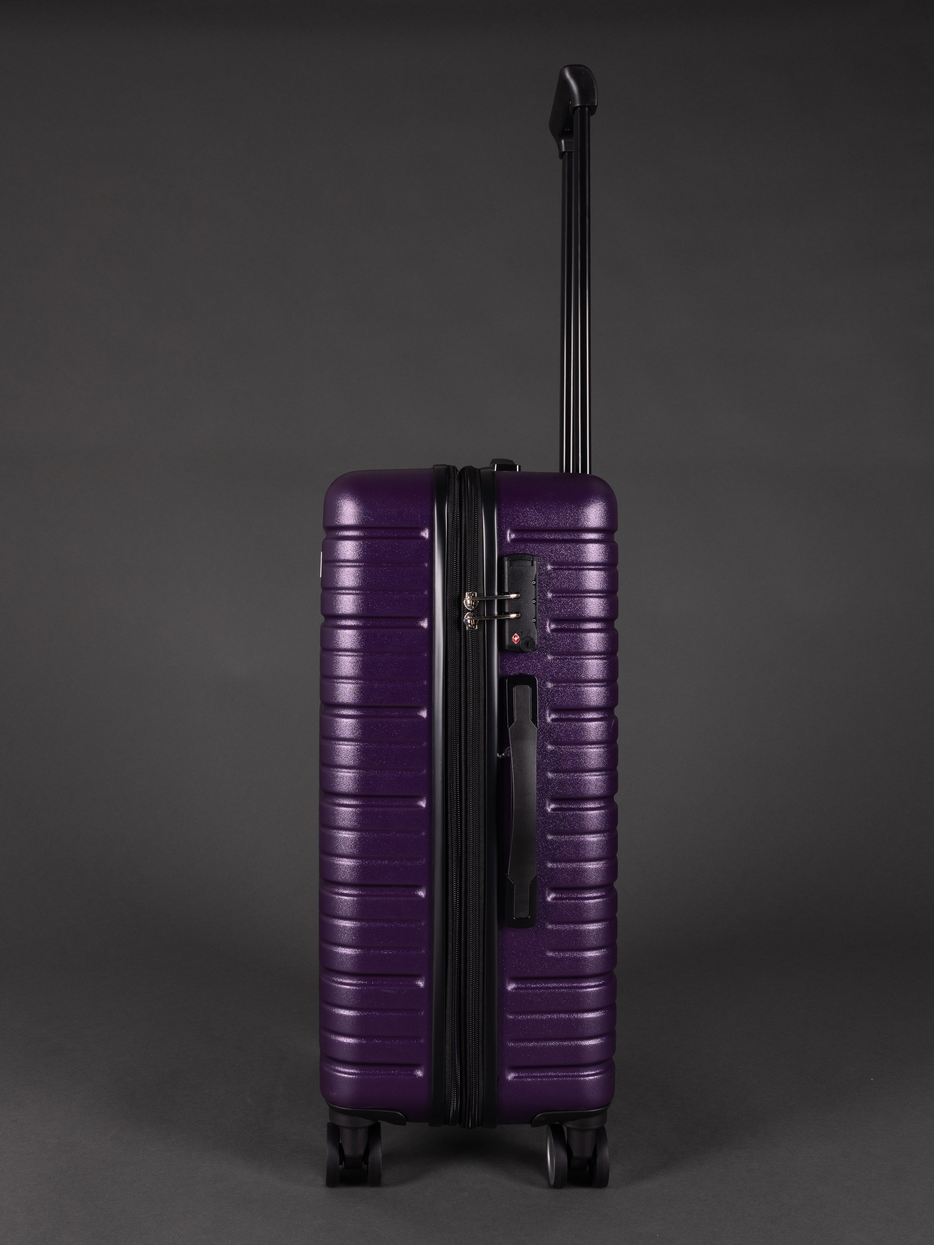BEOW 3 Piece Purple Luggage Set – 20", 24" & 28" Suitcases with Expandable Hard Shell, Spinner Wheels & TSA Locks
