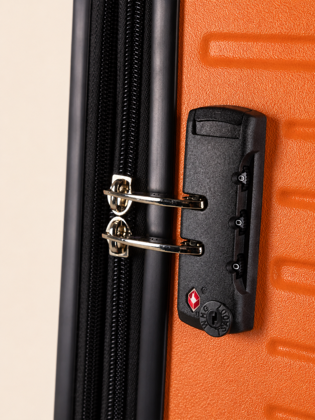 BEOW 3 Piece Orange Luggage Set – 20", 24" & 28" Suitcases with Expandable Hard Shell, Spinner Wheels & TSA Locks