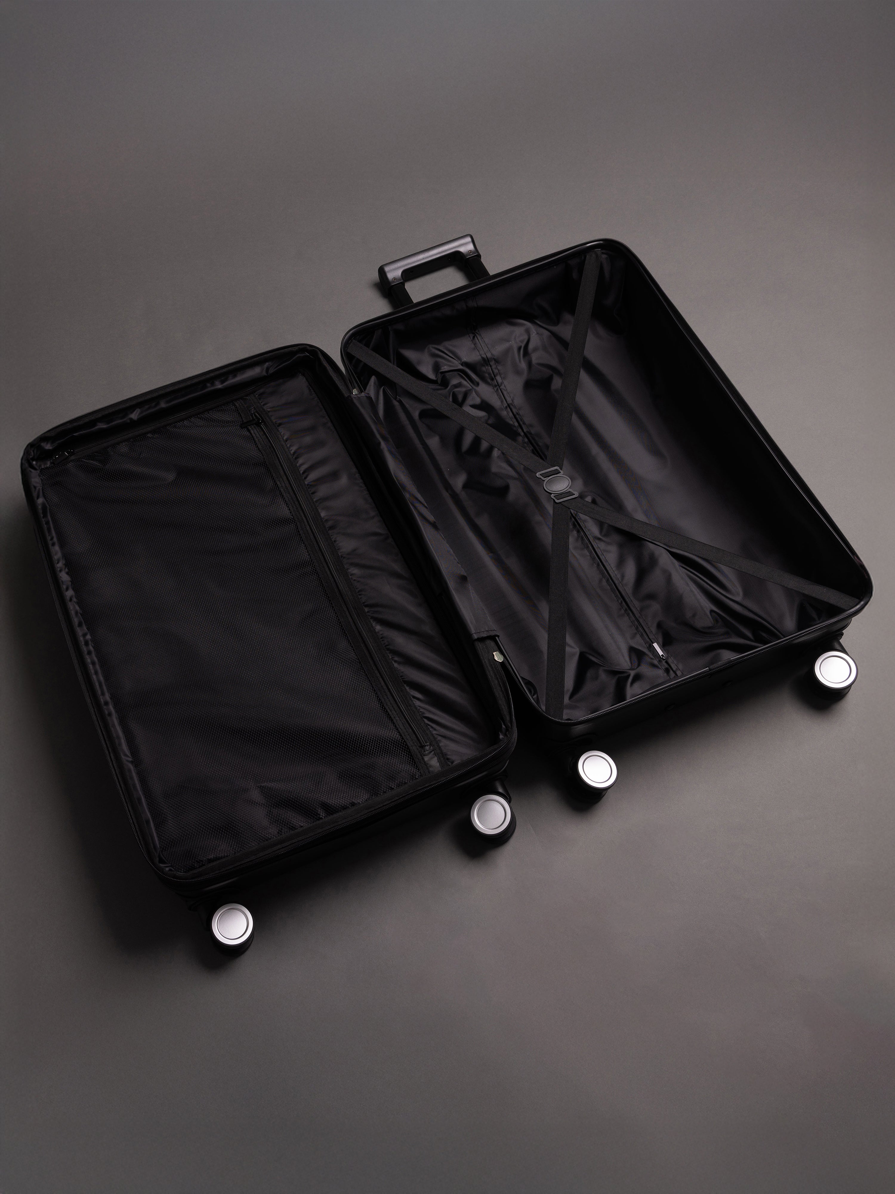 BEOW 3 Piece Black Luggage Set – 20", 24" & 28" Suitcases with Expandable Hard Shell, Spinner Wheels & TSA Locks