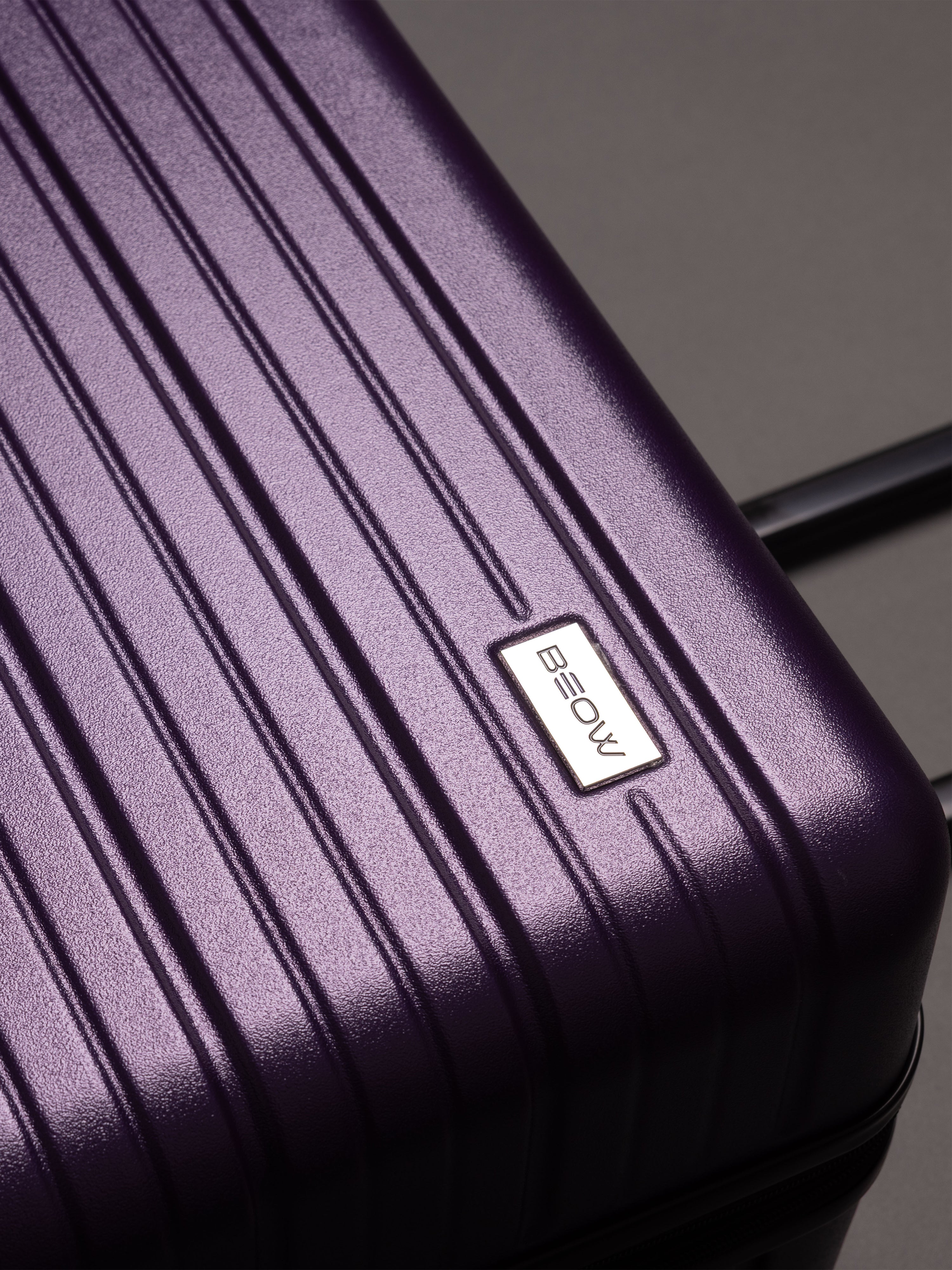 BEOW 3 Piece Purple Luggage Set – 20", 24" & 28" Suitcases with Expandable Hard Shell, Spinner Wheels & TSA Locks