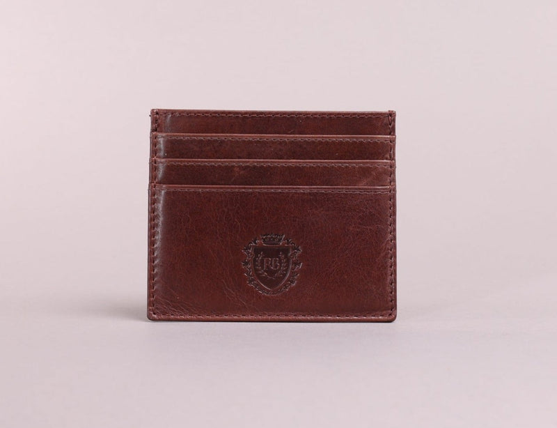 Personalised Engraved Dark Brown Leather Card Holder Wallet