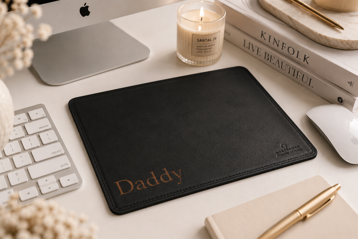Best Black Leather Mouse Mats UK (2026 Guide) – Why Personalised Desk Pads Are the Ultimate Office Upgrade