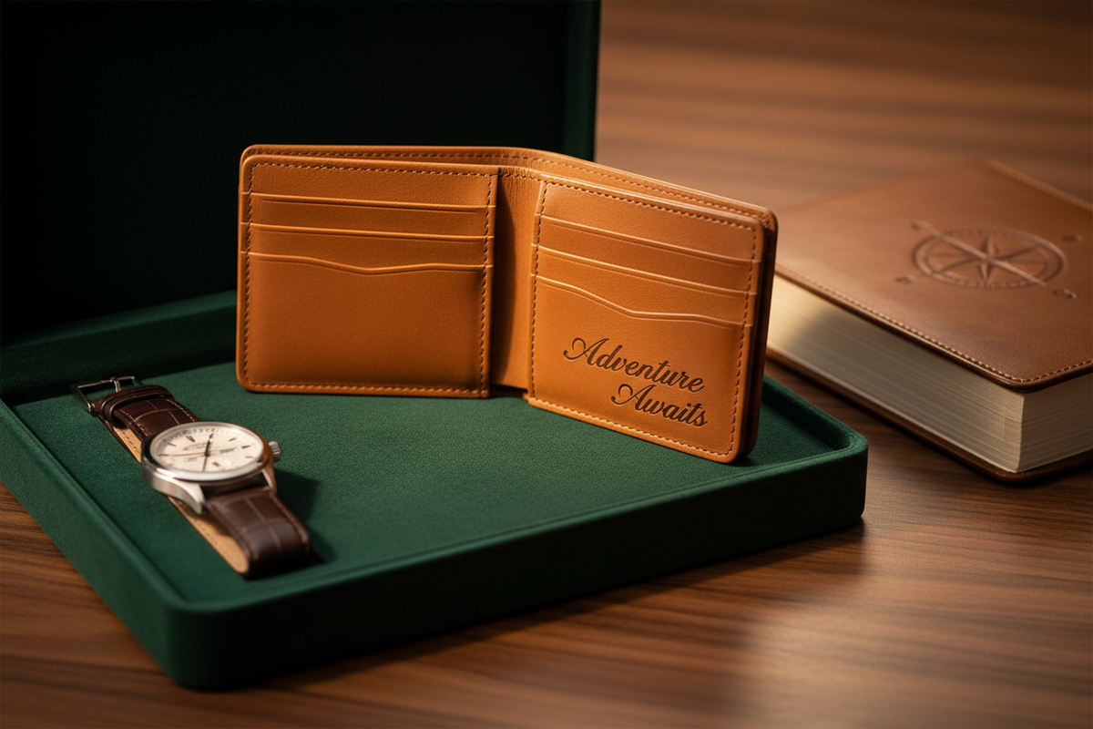 Personalised Leather Wallet Gift for Him | Engraved Wallet UK – Willys ...