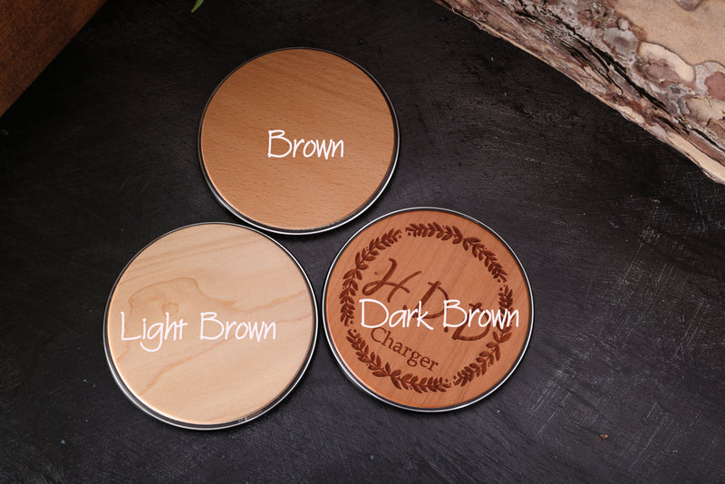 Personalised Engraved 15W Fast Wooden Wireless Charger