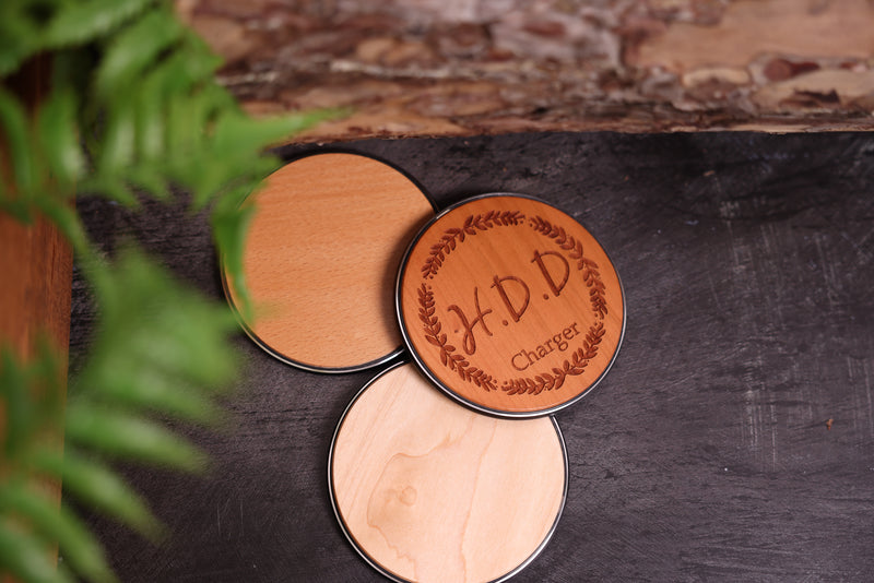 Personalised Engraved 15W Fast Wooden Wireless Charger