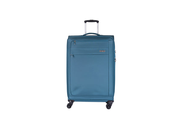 Highbury Teal Softside Luggage, Polyester Soft-Shell Spinner/Suitcase Set with 8 Wheels - 28 inches, 24 inches, 20 inches