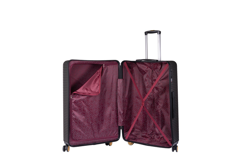 Highbury Dark Grey Hardside Luggage Polypropylene Hard-Shell Spinner/Suitcase Set with 8 Wheels - 29 inches, 25 inches, 20 inches