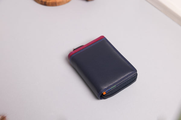 Personalised Engraved Midnight Multi Leather Purse