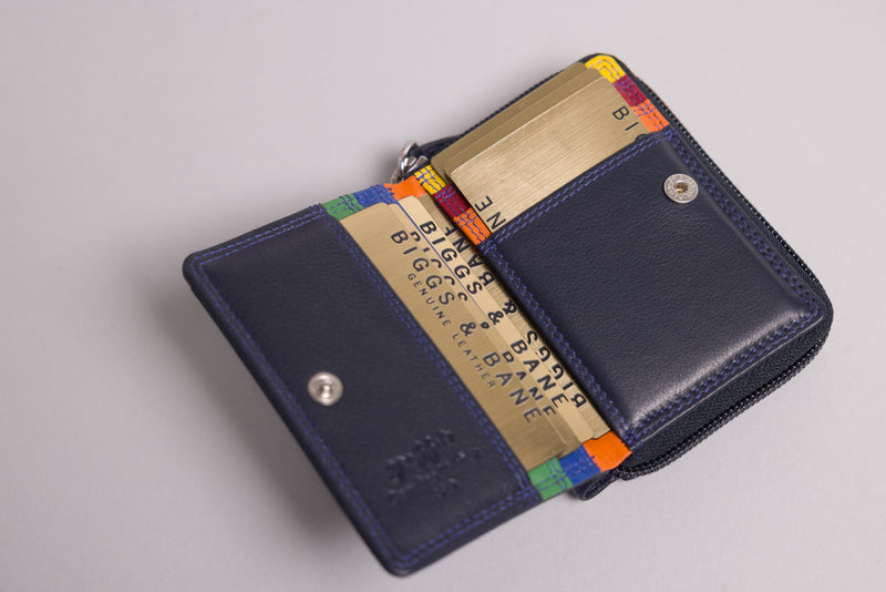 Personalised Engraved Midnight Multi Leather Purse