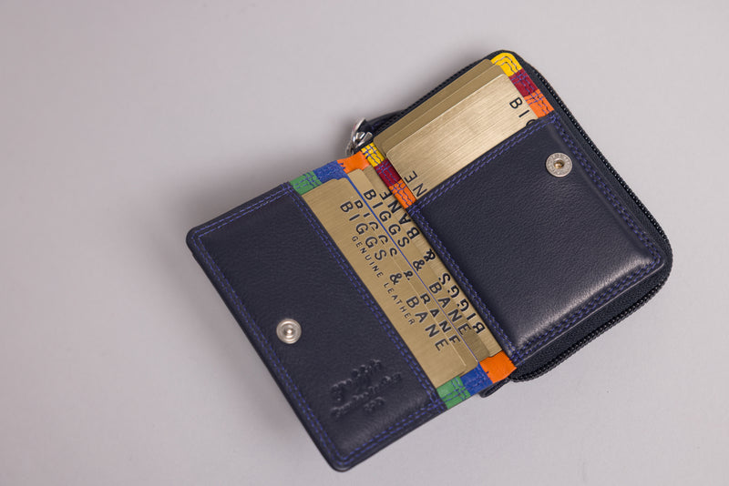 Personalised Engraved Midnight Multi Leather Purse
