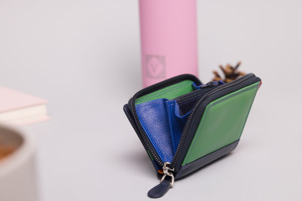Personalised Engraved Midnight Multi Leather Purse