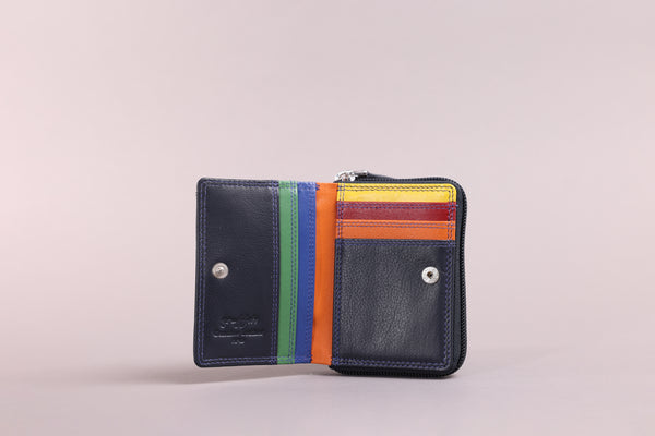 Personalised Engraved Midnight Multi Leather Purse