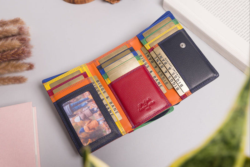 Personalised Engraved Midnight Multi Leather Purse