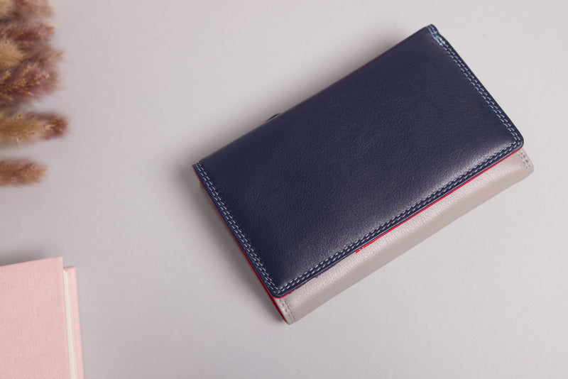 Personalised Engraved Sky Multi Leather Purse