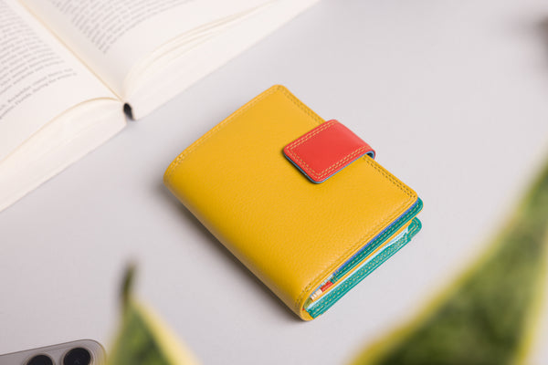 Personalised Engraved Green Multi Leather Purse