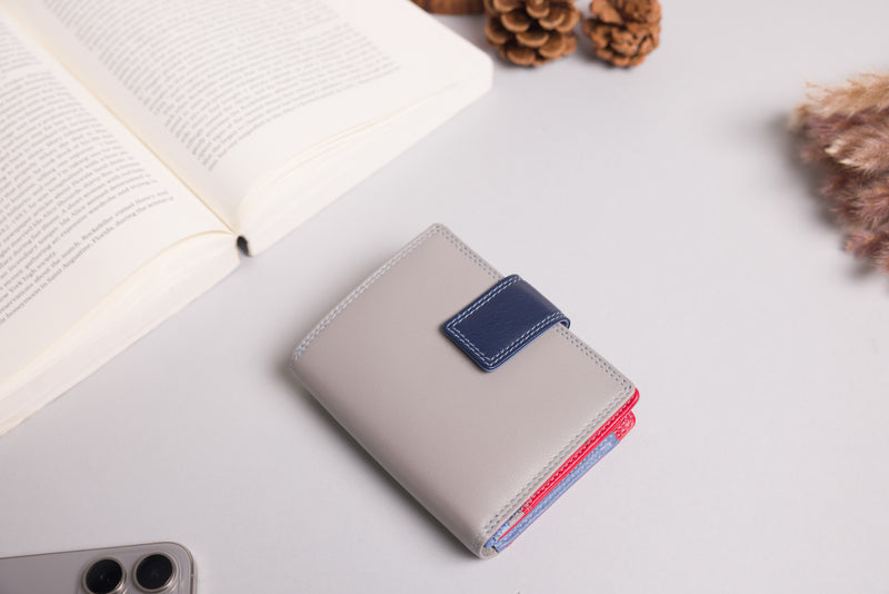 Personalised Engraved Sky Multi Leather Purse