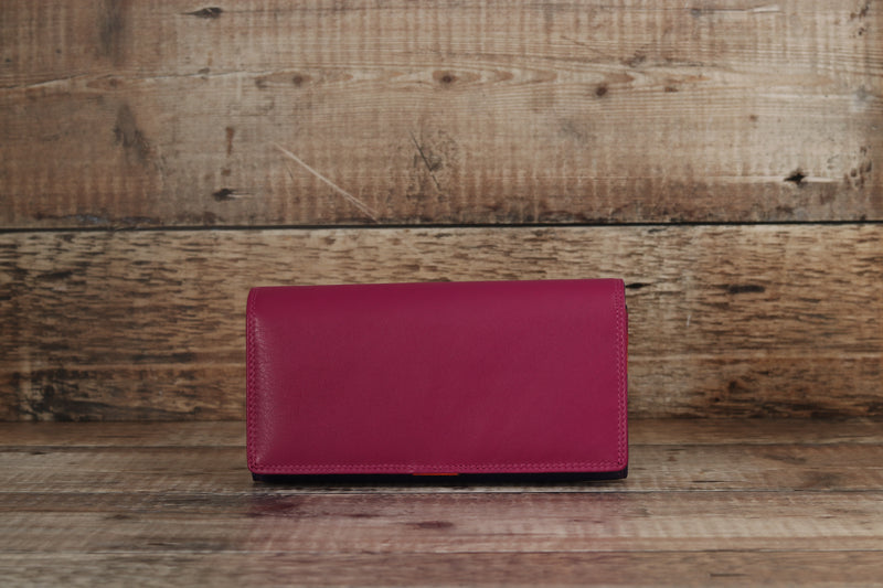 Personalised Engraved China Rose Multi Leather Purse