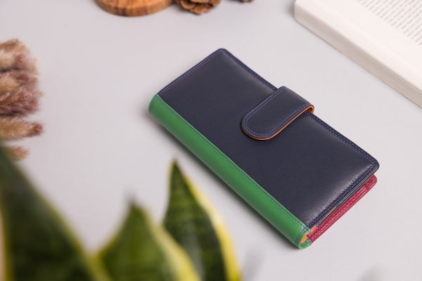 Personalised Engraved Midnight Multi Leather Purse