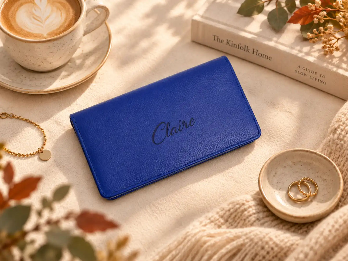 Personalised Purple Leather Purse for Women | RFID Ladies Wallet