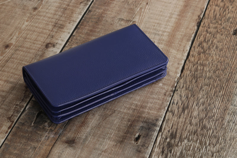Personalised Engraved Purple Leather Purse