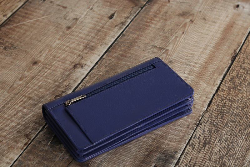 Personalised Engraved Purple Leather Purse