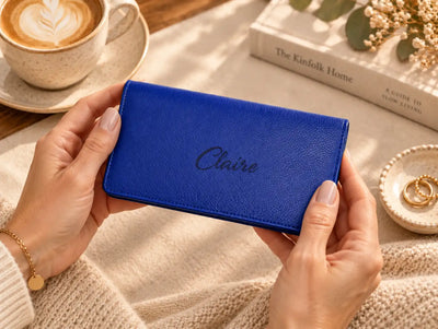 Personalised Purple Leather Purse for Women | RFID Ladies Wallet