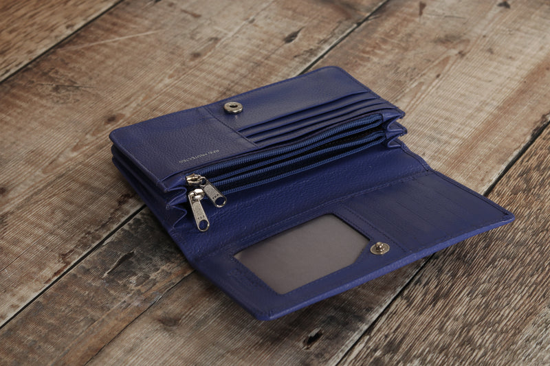 Personalised Engraved Purple Leather Purse