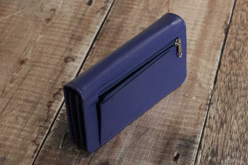 Personalised Engraved Purple Leather Purse
