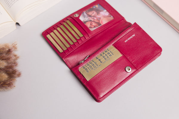 Personalised Engraved Red Leather Purse