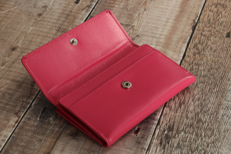 Personalised Engraved Pink Leather Purse