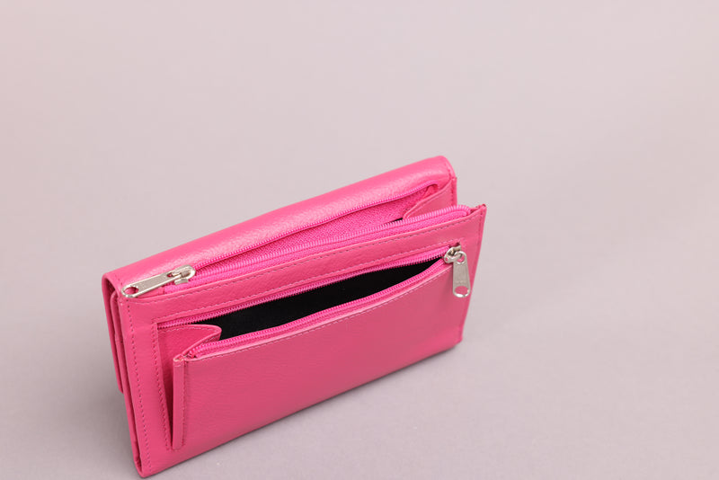 Personalised Engraved Pink Leather Purse