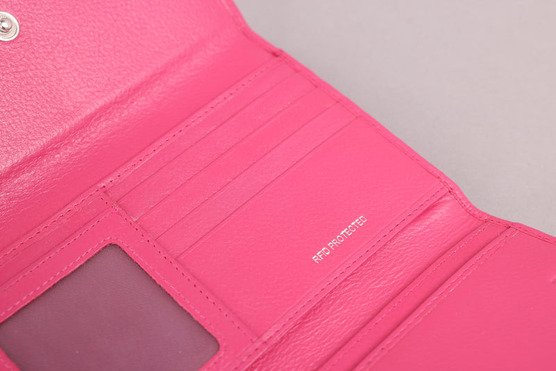 Personalised Engraved Pink Leather Purse