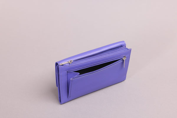 Personalised Engraved Purple Leather Purse