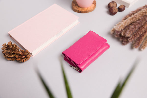 Personalised Engraved Pink Leather Purse