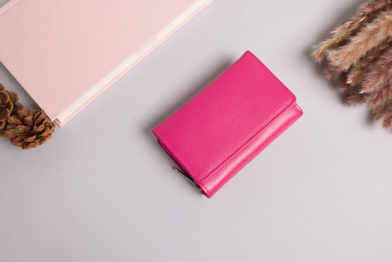 Personalised Engraved Pink Leather Purse