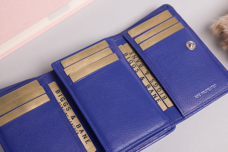 Personalised Engraved Purple Leather Purse