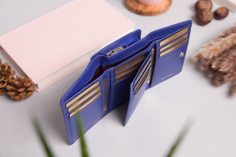 Personalised Engraved Purple Leather Purse