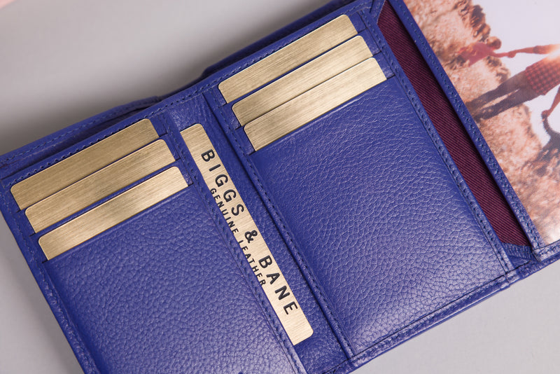 Personalised Engraved Purple Leather Purse