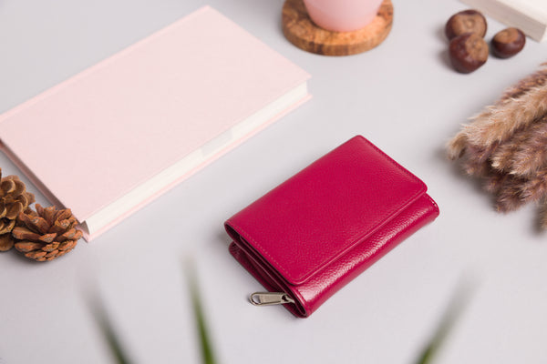 Personalised Engraved Red Leather Purse