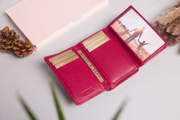 Personalised Engraved Red Leather Purse