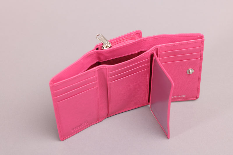 Personalised Engraved Pink Leather Purse
