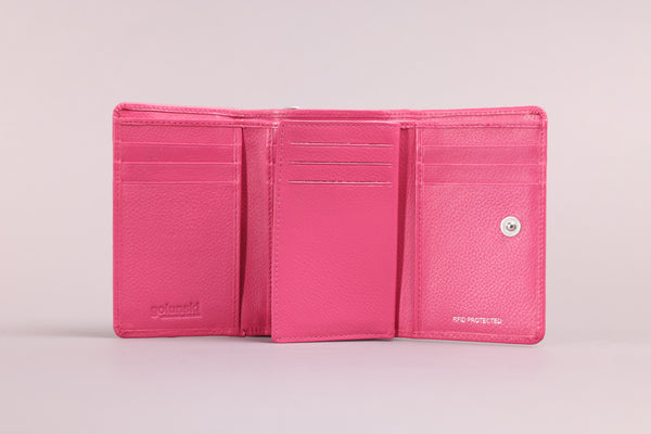 Personalised Engraved Pink Leather Purse